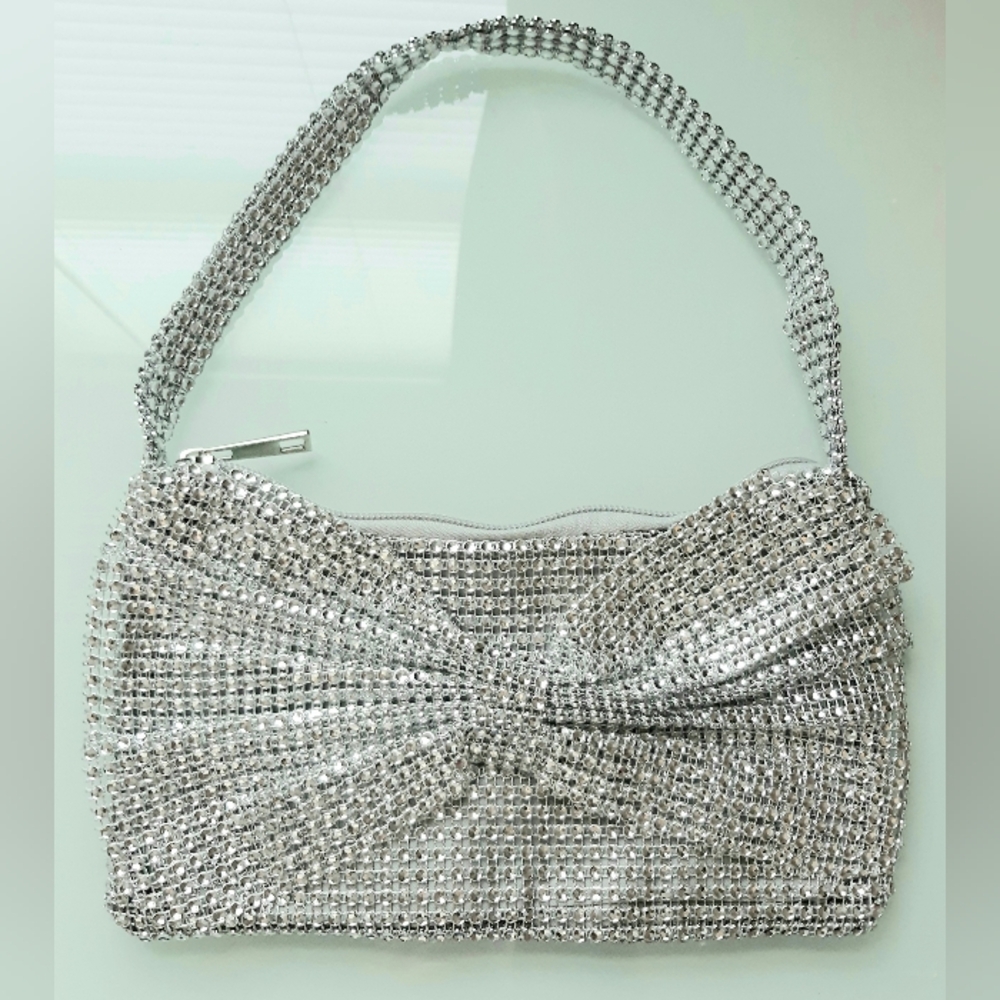 NWT Rhinestone Bow Mini Bag - Picture 6 of 8